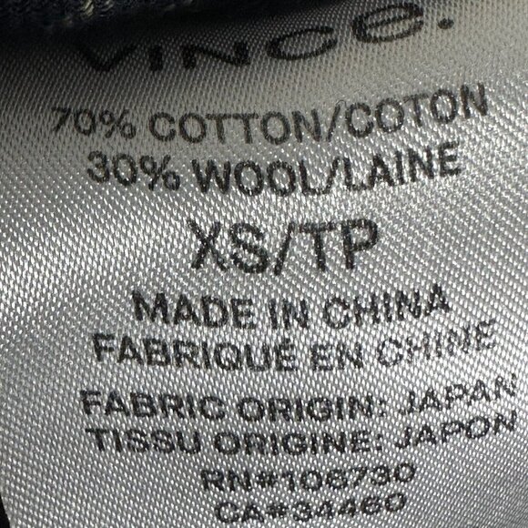 VINCE Multi Plaid Flannel Wool Blend Long Sleeve Dress Womens Size XS Tie Front - Picture 10 of 12